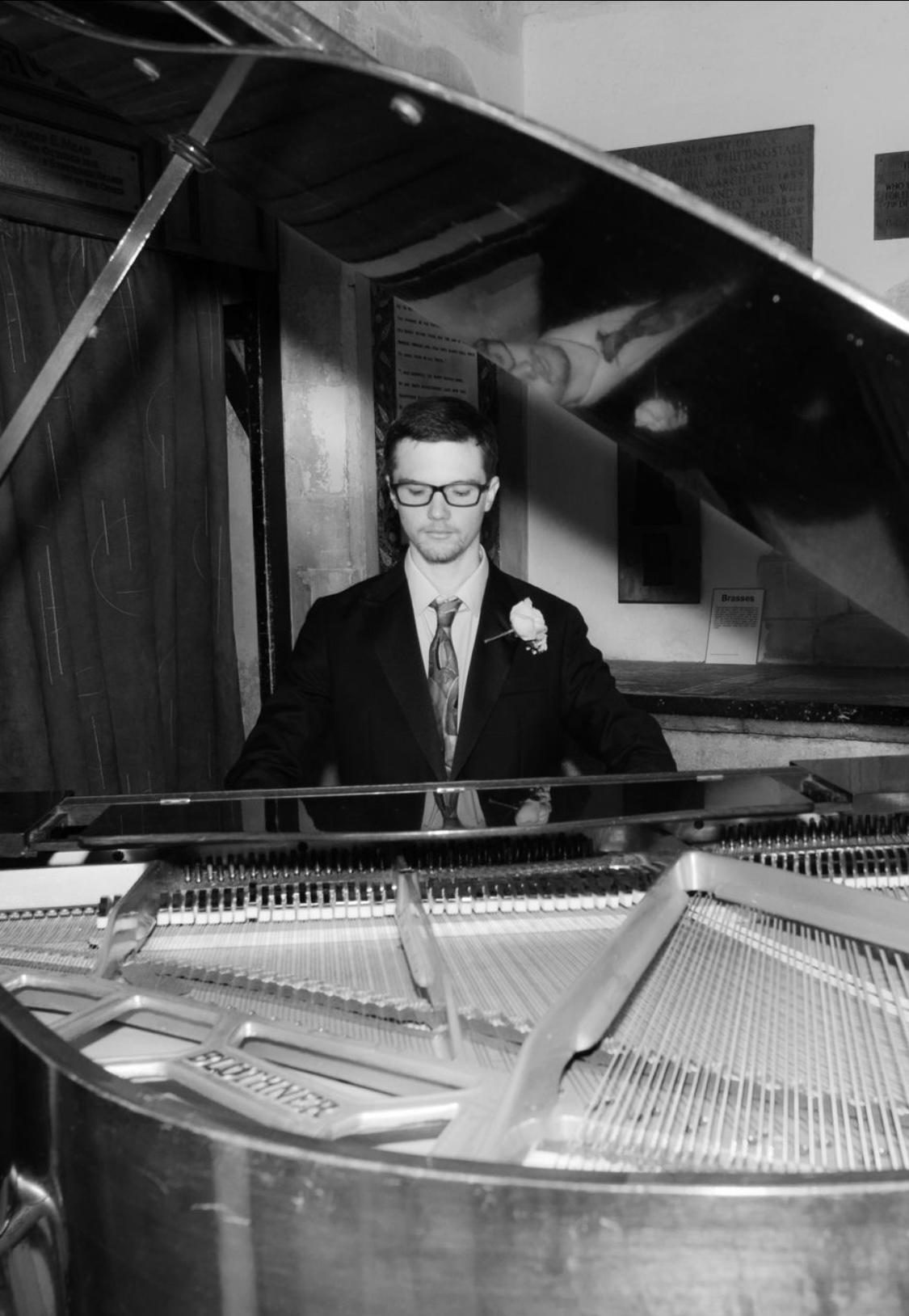 James Mayhew at the piano